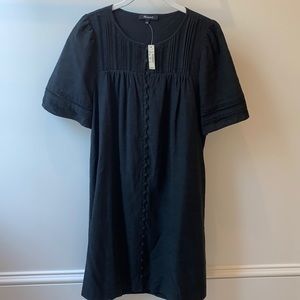 Madewell black linen dress